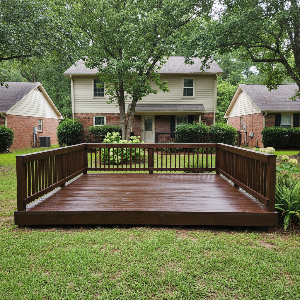 Heritage Deck Solutions crew working on a home