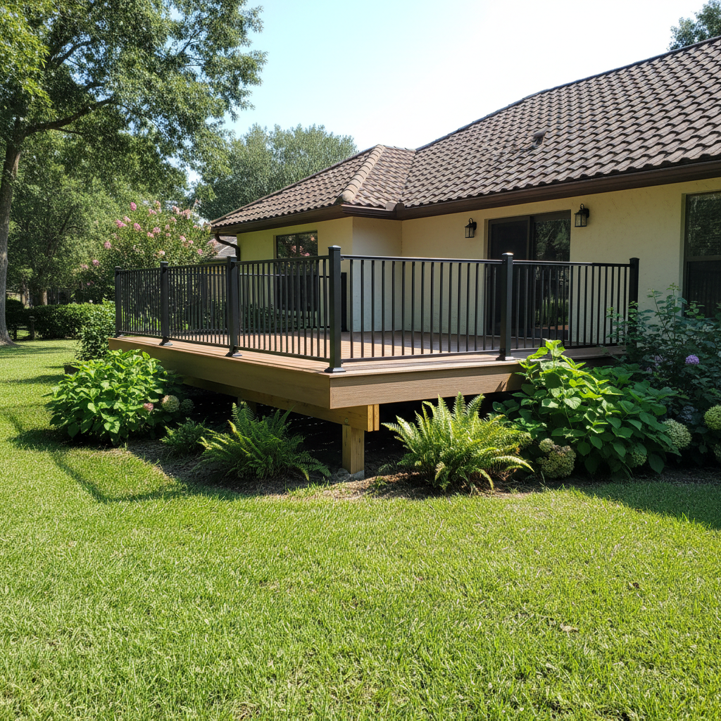 Custom Deck Design completed by Heritage Deck Solutions in Nesbit, MS