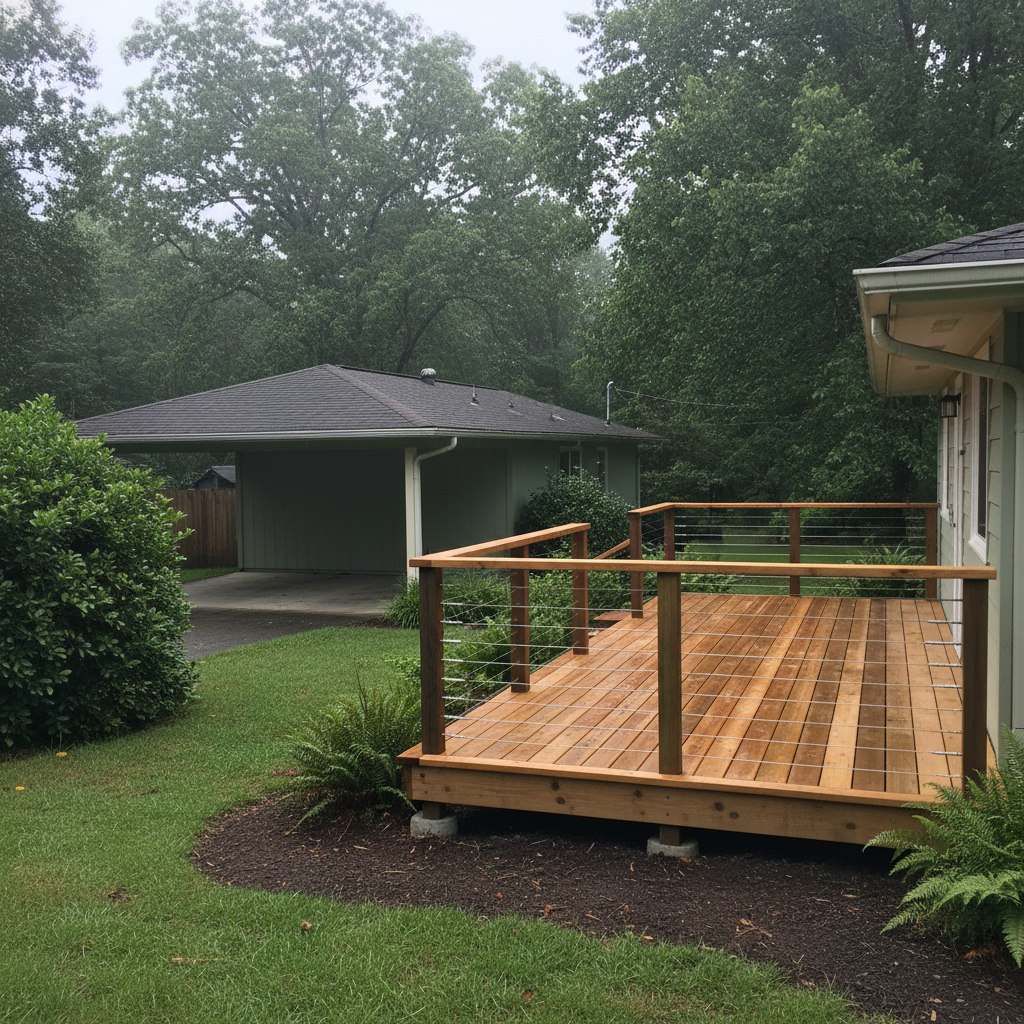 Heritage Deck Solutions crew at work on a home in Olive Branch, MS